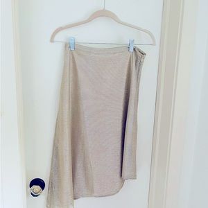 Anthropologie Isla Maude asymmetrical gold skirt